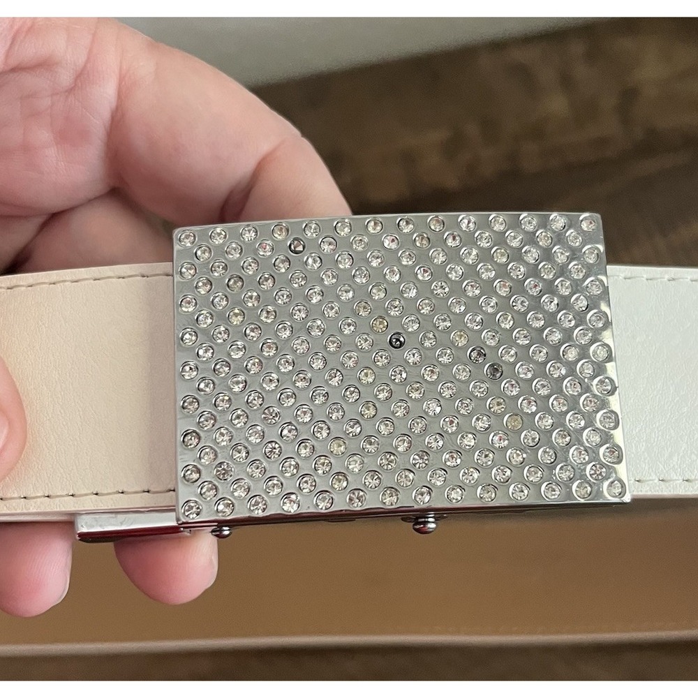 Nexbelt Woman's Golf Series Belt‎ CRYSTALs WHITE & CHROME